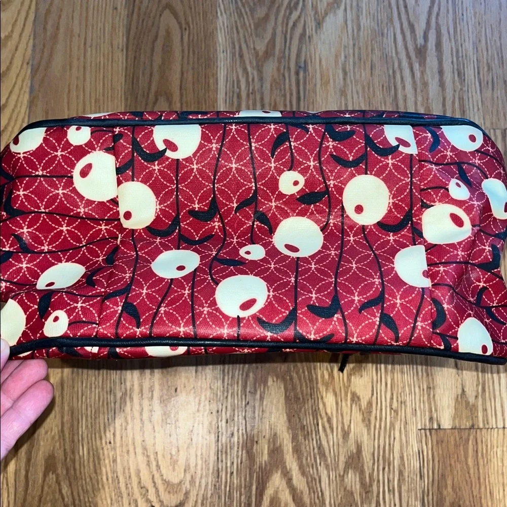 Petunia Pickle Bottom Red and White Floral Baby Bag